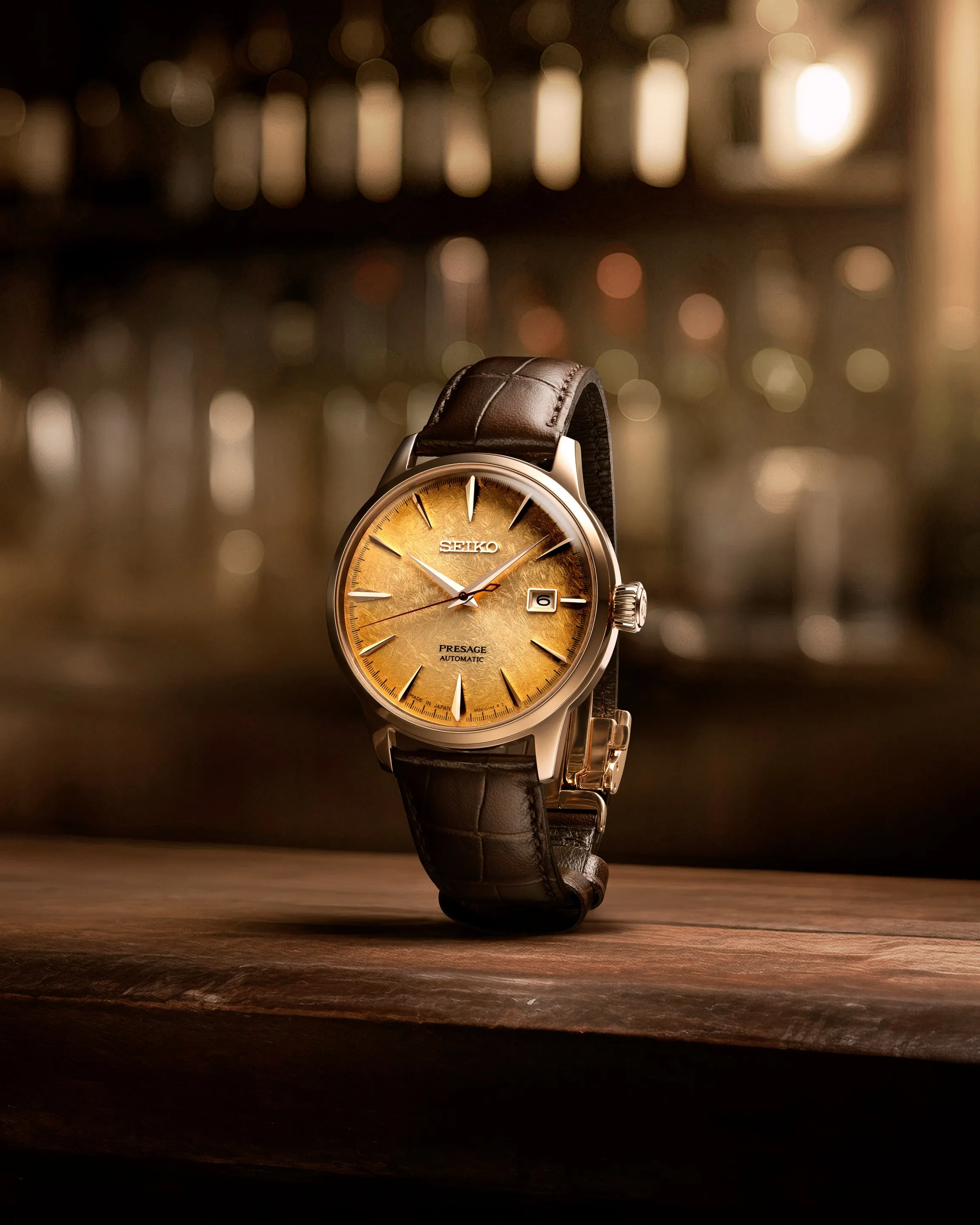 Seiko Presage Cocktail Irori Moments LARK’s Tasmanian Peated Whisky Limited Edition SRPK50J