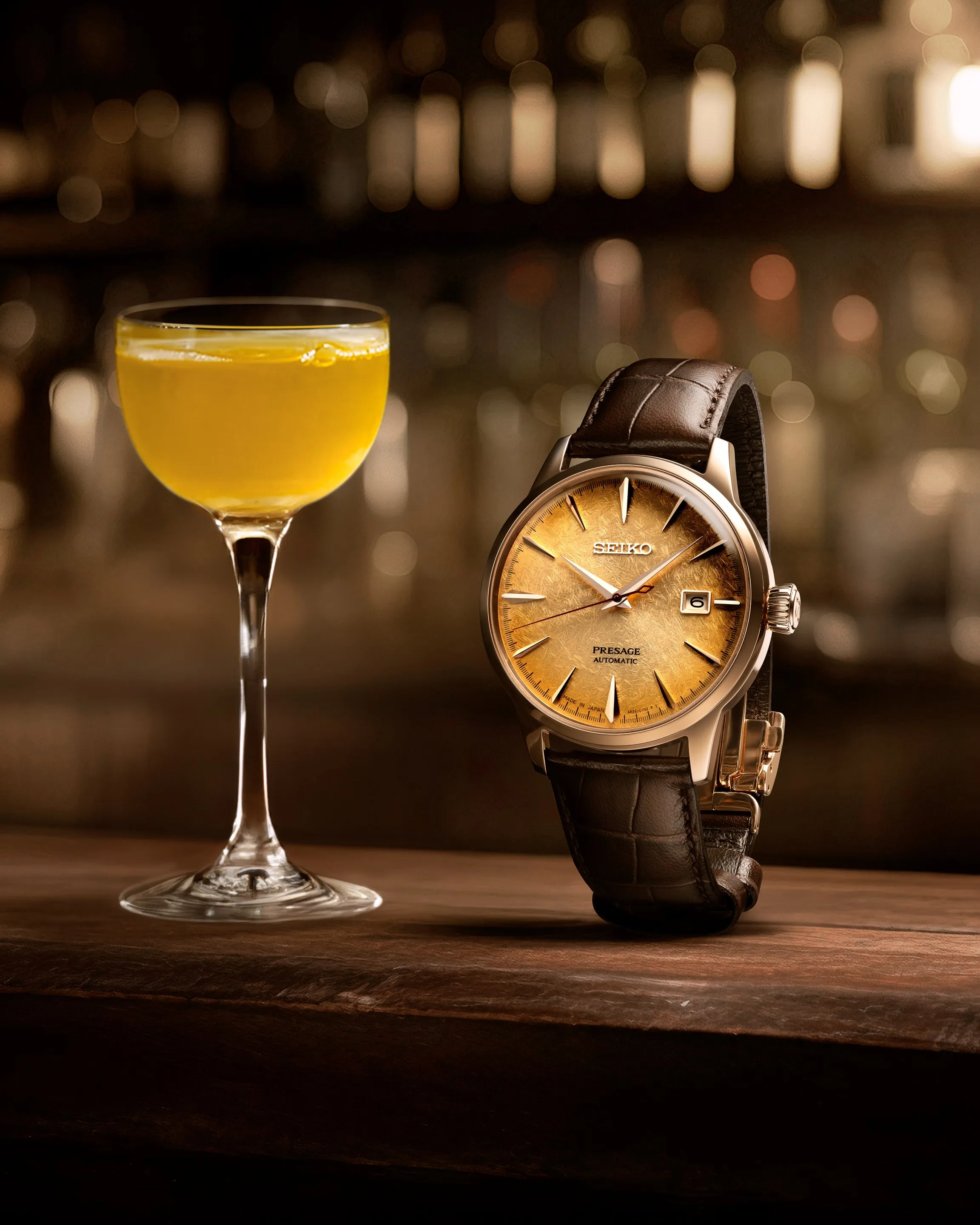 Seiko Presage Cocktail Irori Moments LARK’s Tasmanian Peated Whisky Limited Edition SRPK50J