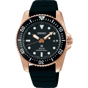 Seiko Prospex Rose Gold Solar Diver Men's Watch SNE586P