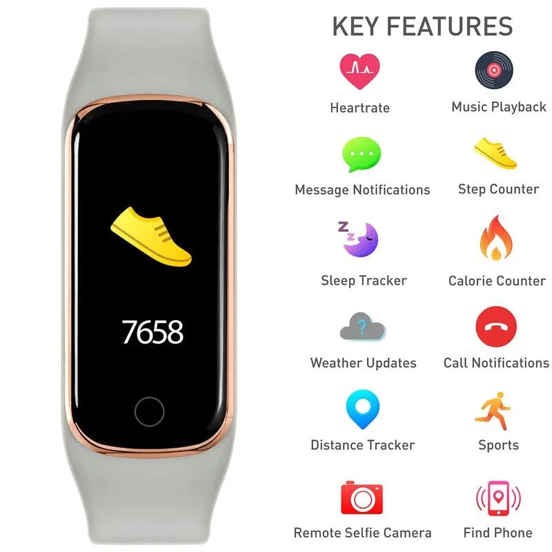 Series 08 Reflex Active Grey & Gold Smart Watch