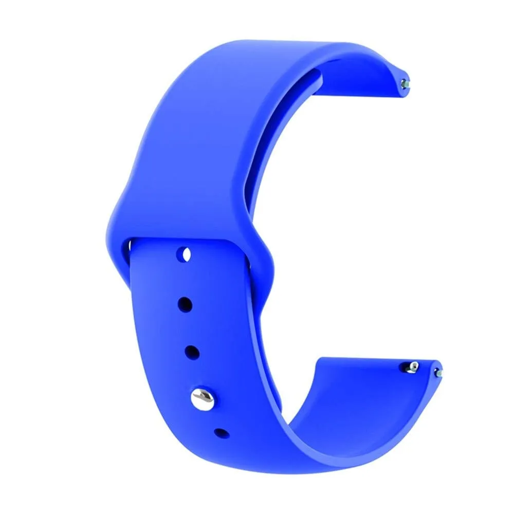 Silicone Button Style Watch Straps Compatible with Samsung Galaxy Watch 4 Classic (42mm & 46mm)