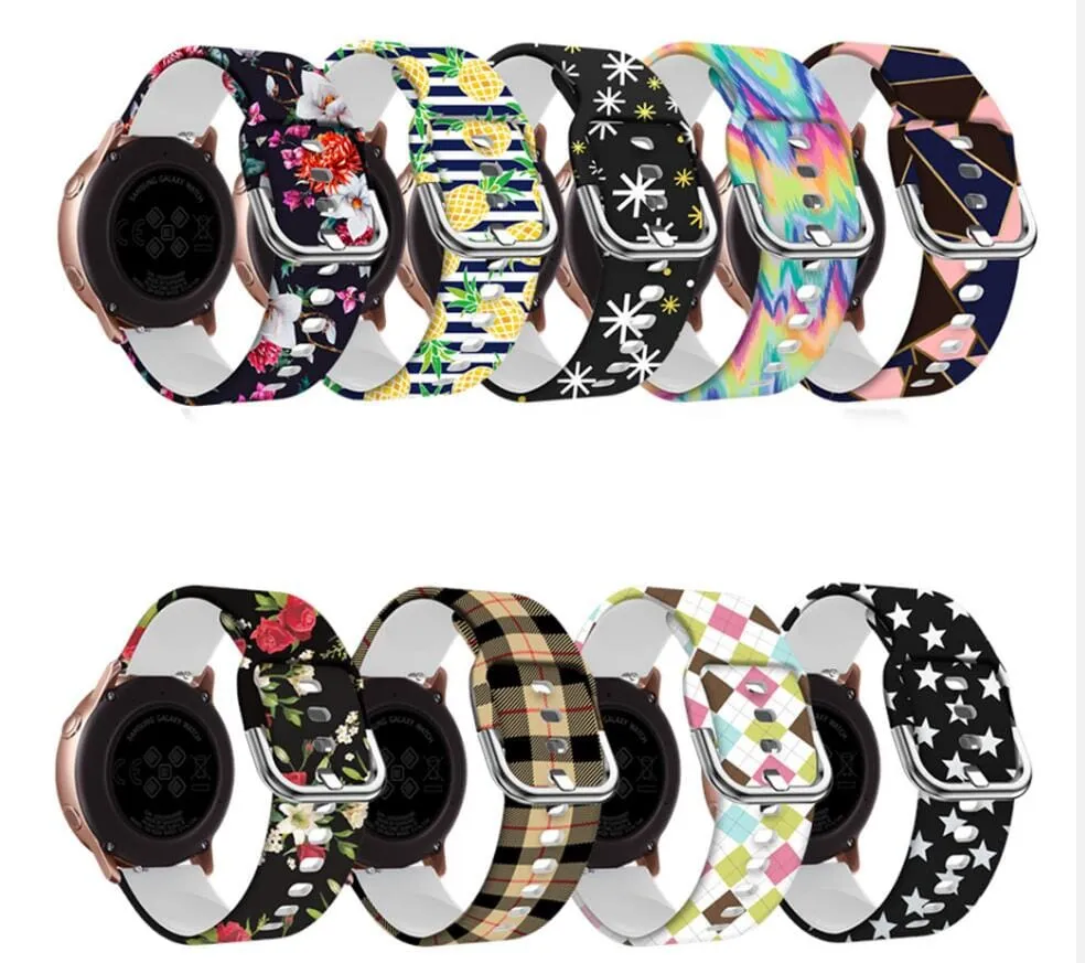 Silicone Pattern Watch Straps compatible with the Samsung Galaxy Watch 4 Classic (42mm & 46mm)