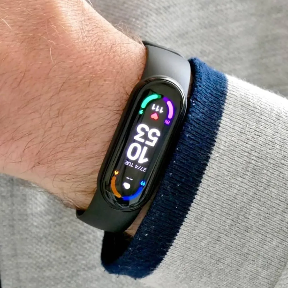 Silicone Strap for Mi Band 7/ Mi Band 6/ Mi Band 5- Black