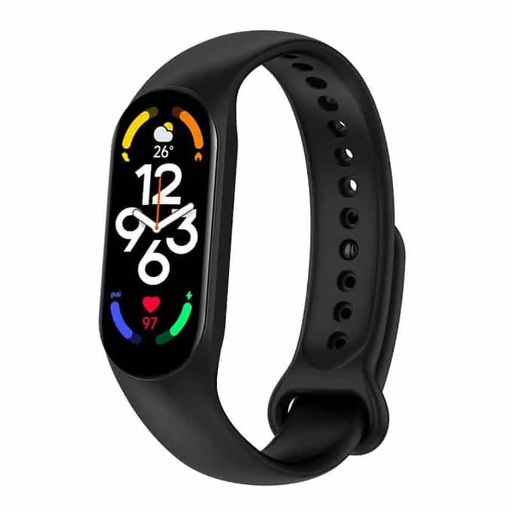 Silicone Strap for Mi Band 7/ Mi Band 6/ Mi Band 5- Black