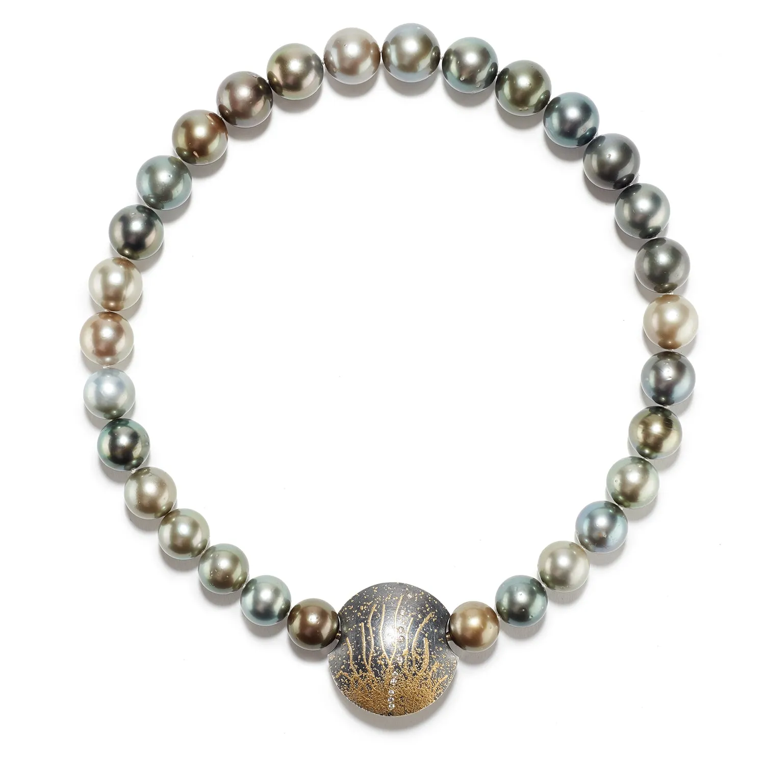 Silver, Gold & White Diamonds Clasp