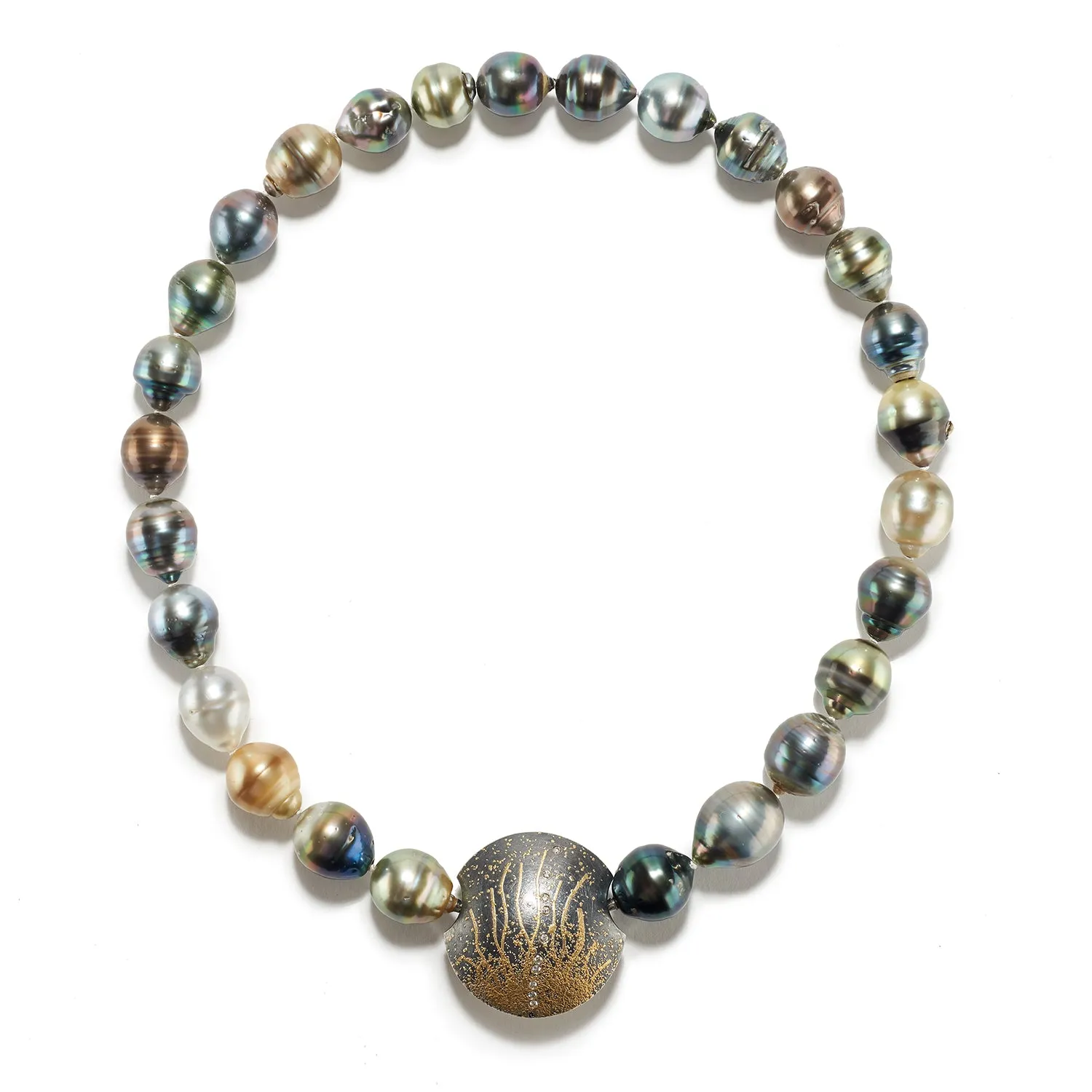 Silver, Gold & White Diamonds Clasp