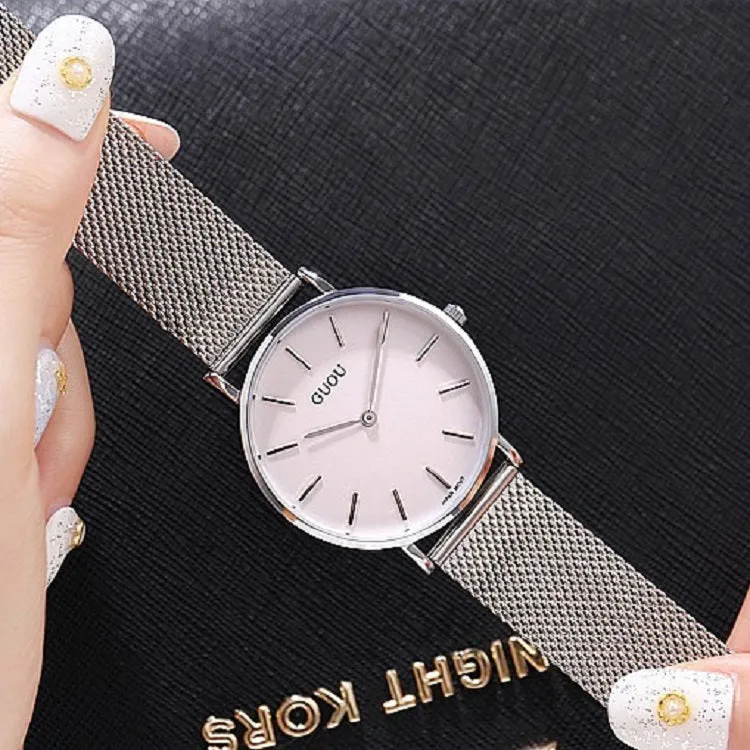 Simple Ultra-thin Mesh Strap Women's Watch