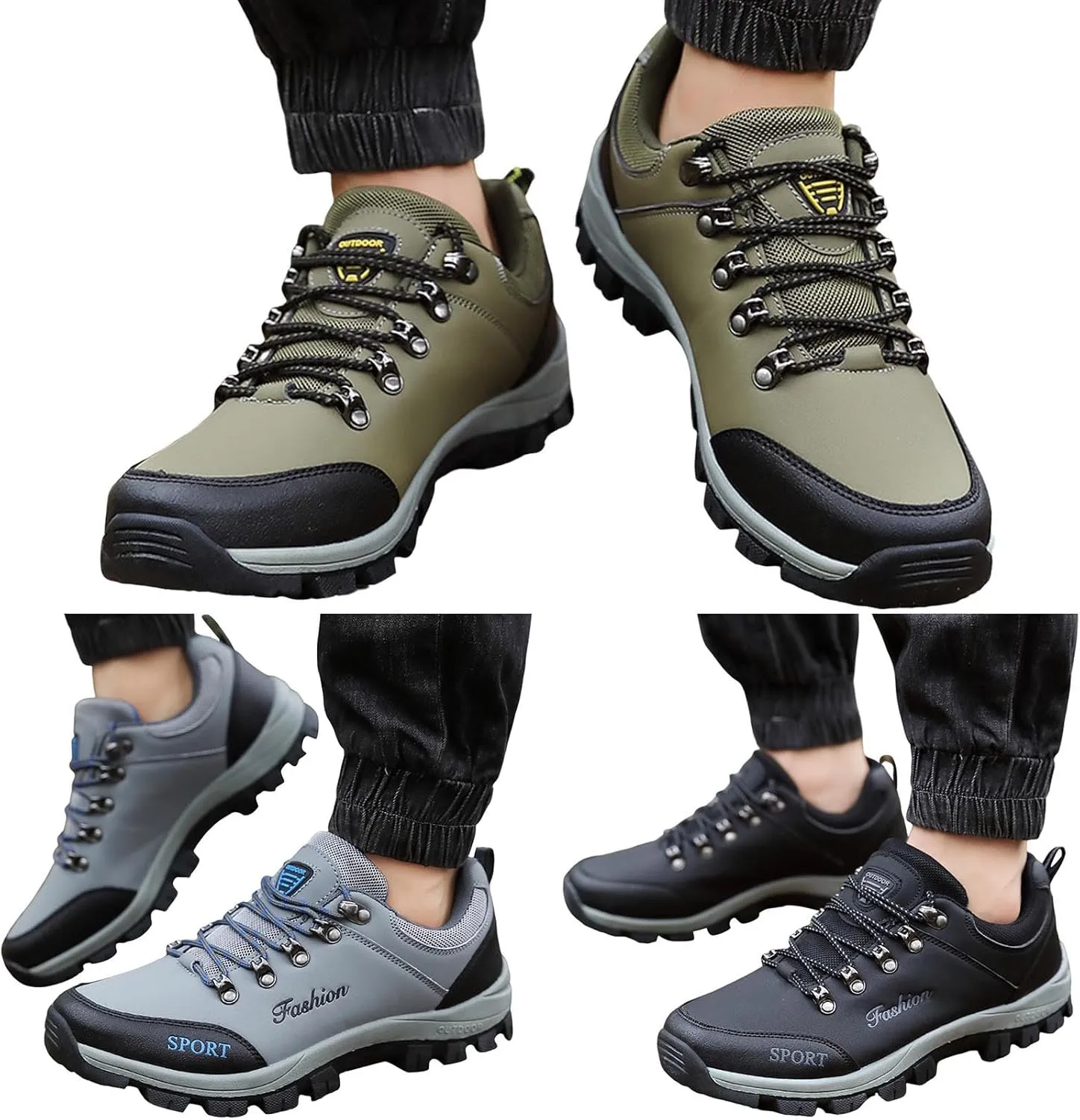 Sneakers for Boys Men Casual Shoes Fashionable New Pattern Simple and Rainproof Thick Sole Comfortable Lace Up Sports Hiking Shoes Athletic Sneaker Running Shoes
