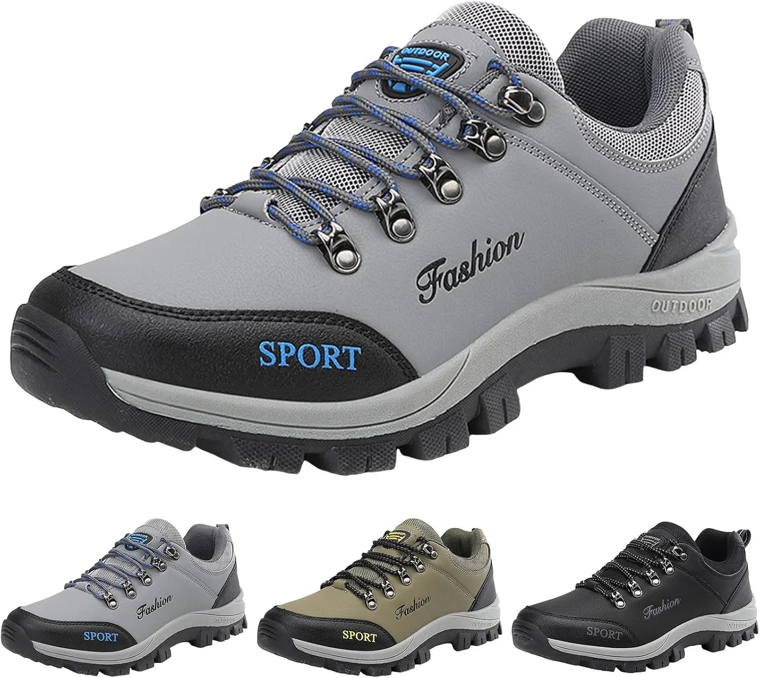 Sneakers for Boys Men Casual Shoes Fashionable New Pattern Simple and Rainproof Thick Sole Comfortable Lace Up Sports Hiking Shoes Athletic Sneaker Running Shoes