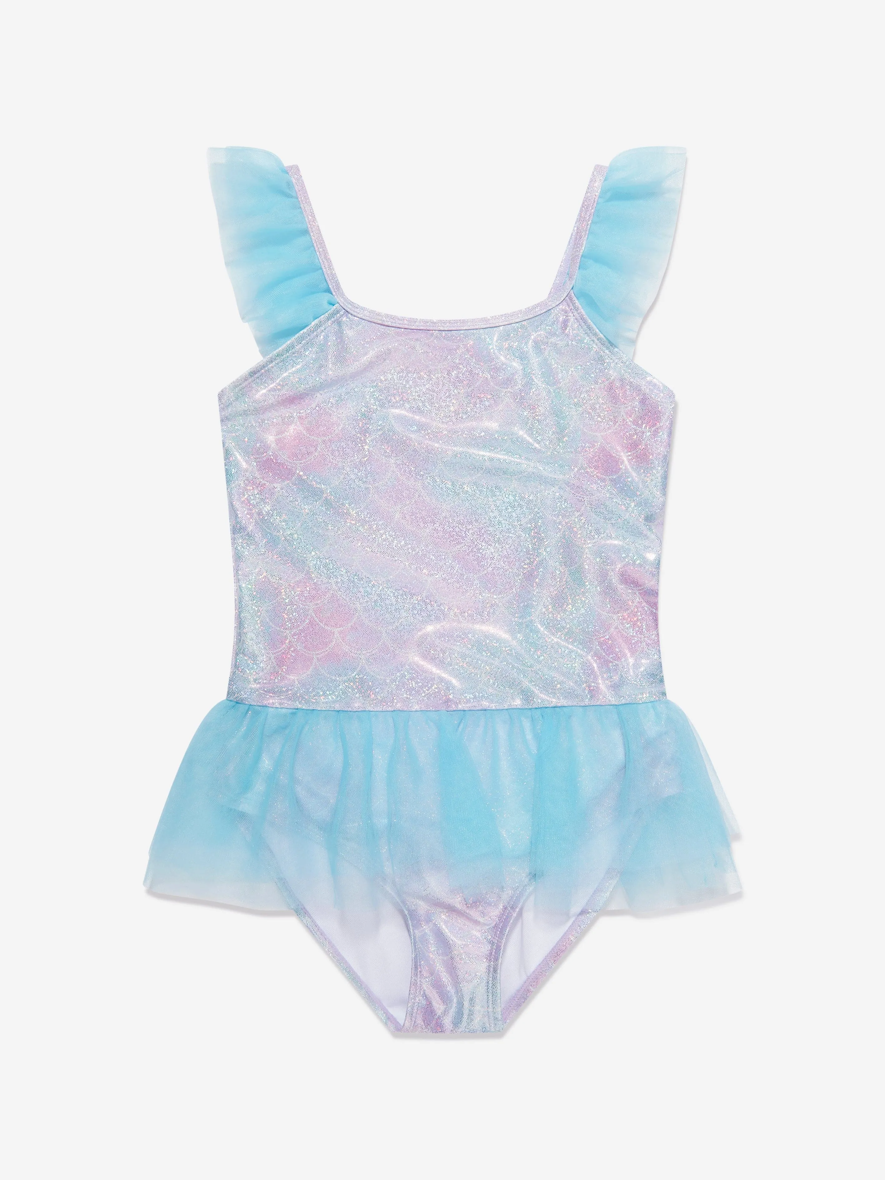 Soli Swim Girls Metallic Mermaid Swimsuit (UPF50 ) in Blue