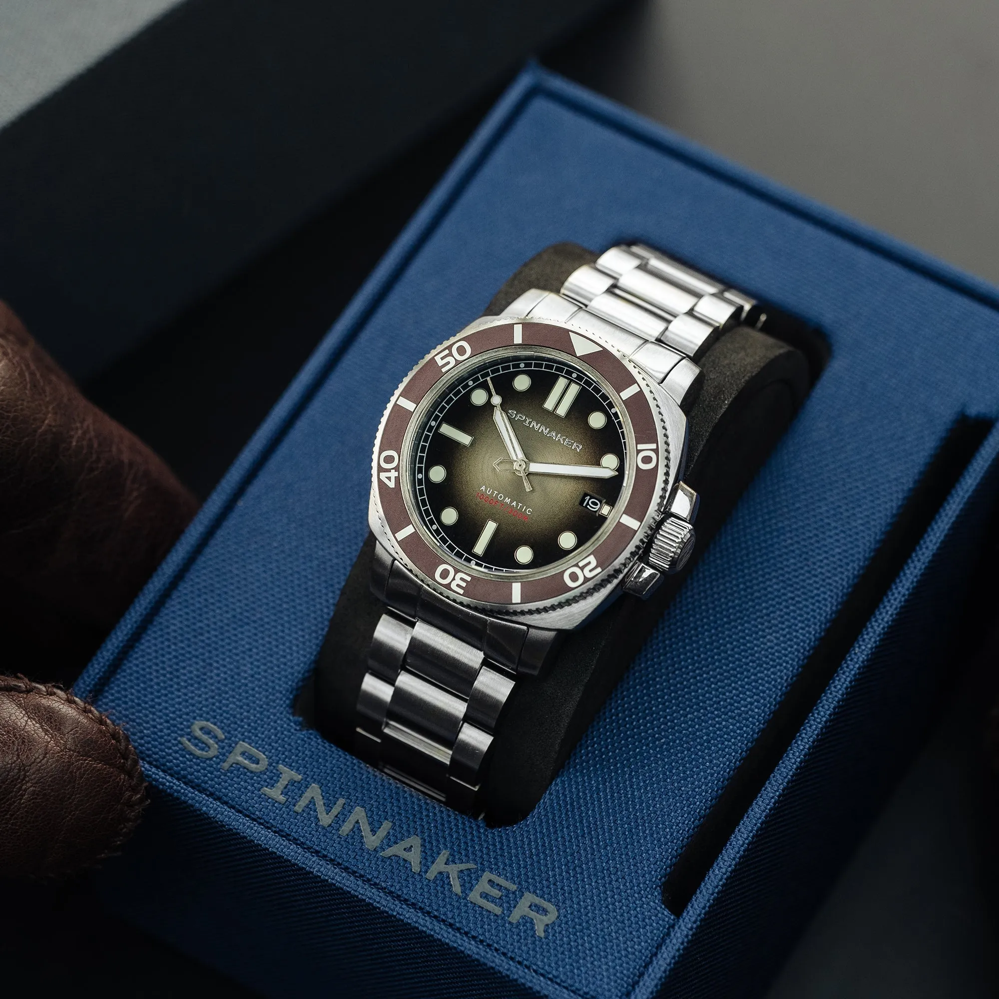 Spinnaker Hull Diver Men's Japanese Automatic Harvest Brown Watch SP-5088-44