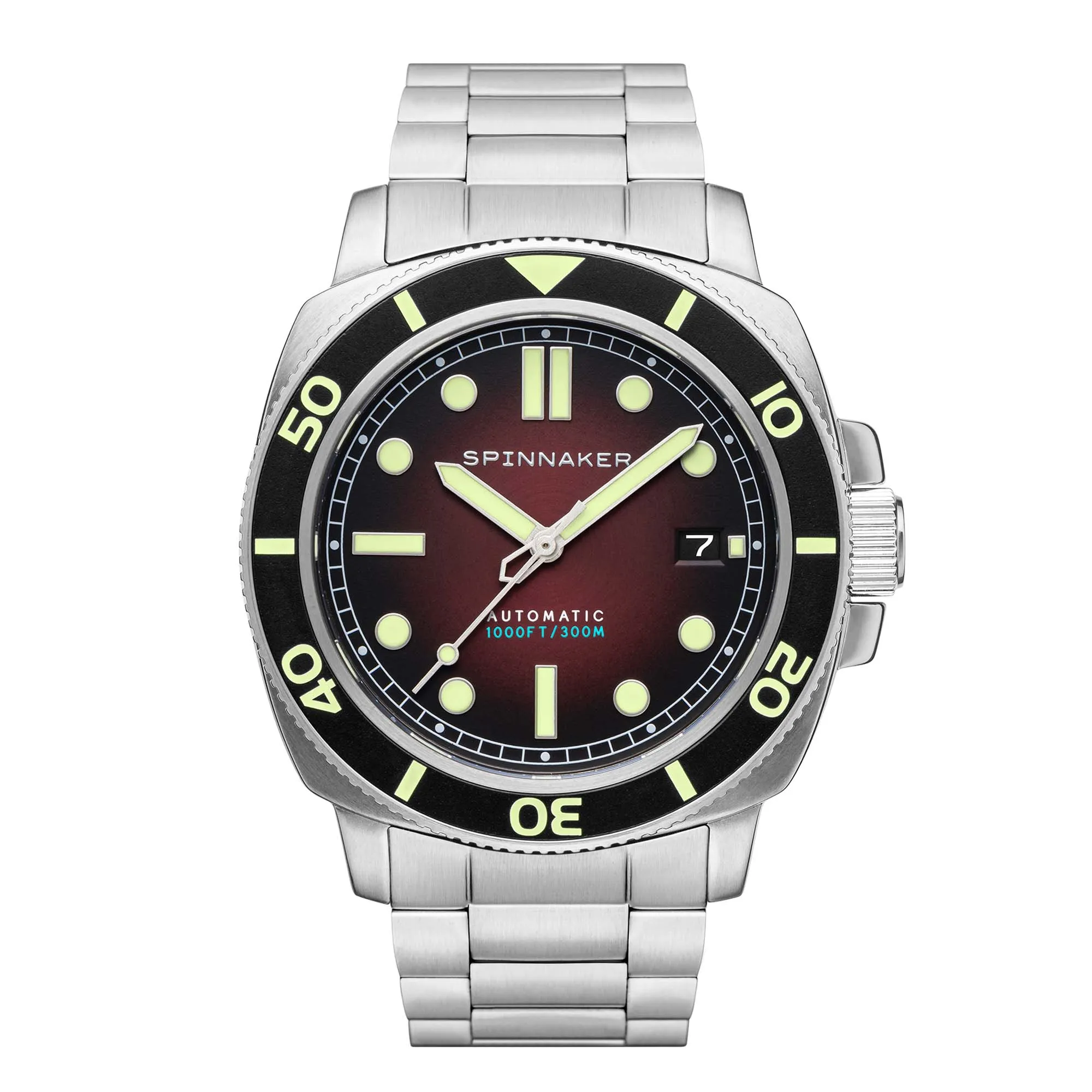 Spinnaker Hull Diver Men's Japanese Automatic Ombre Red Watch SP-5088-33
