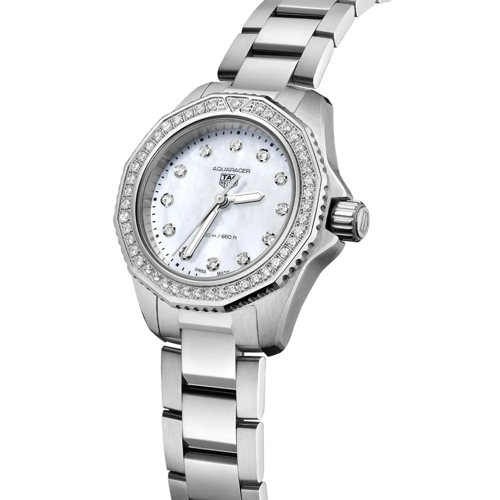 TAG Heuer Aquaracer Professional 200 30mm MOP Dial Diamond Quartz Ladies Watch WBP1417.BA0622