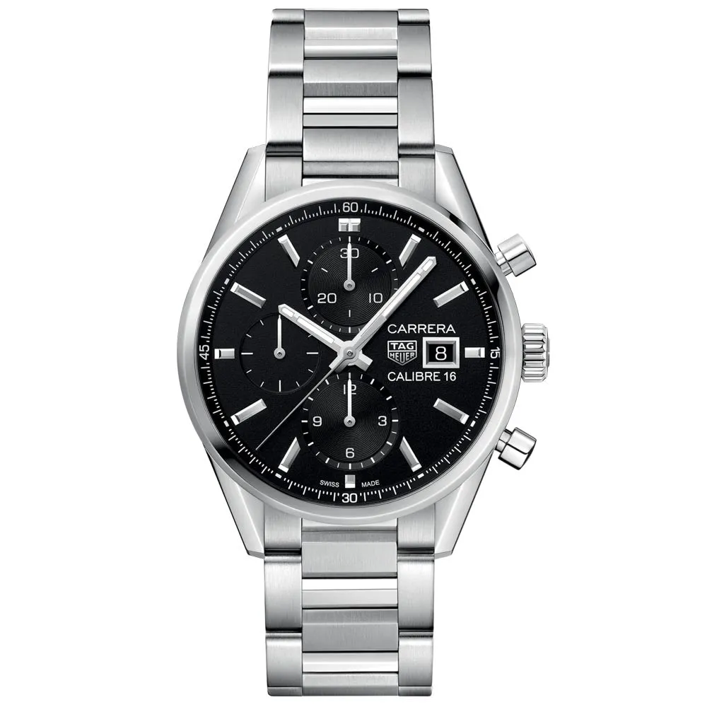 TAG Heuer Carrera 41mm Black Dial Automatic Chronograph Gents Watch CBK2110.BA0715
