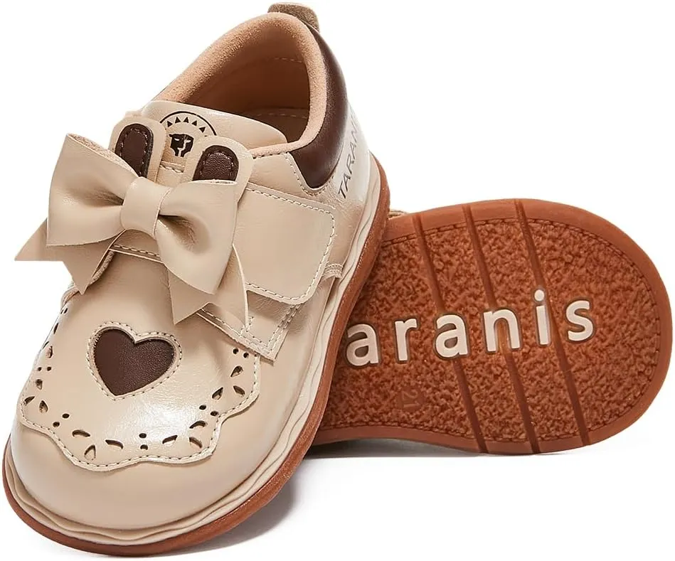 Toddler Baby Girls Oxford Dress Shoes Outdoor Dress Flat Loafer Shoes