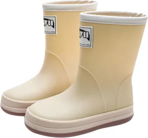 Toddler Rain Boots Kids Boys Girls Waterproof Anti-Slip Unisex Simple Summer Outdoor Lightweight Rainboot Shoes