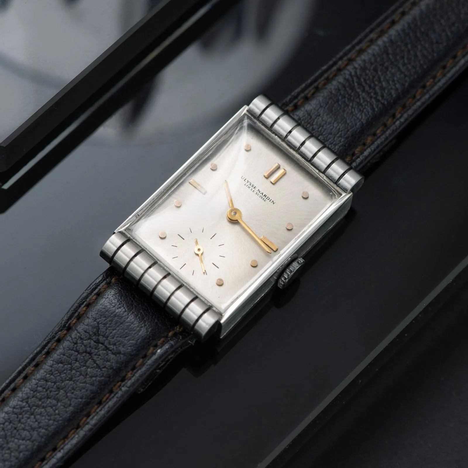 Ulysse Nardin Rectangular Art Deco Dress Watch 1940s