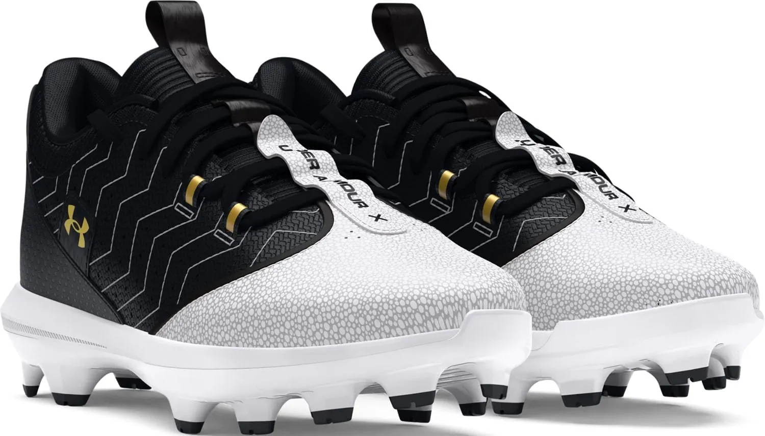 Under Armour Harper 9 TPU JR - Boys' Grade School (White/Metallic Gold/Black)