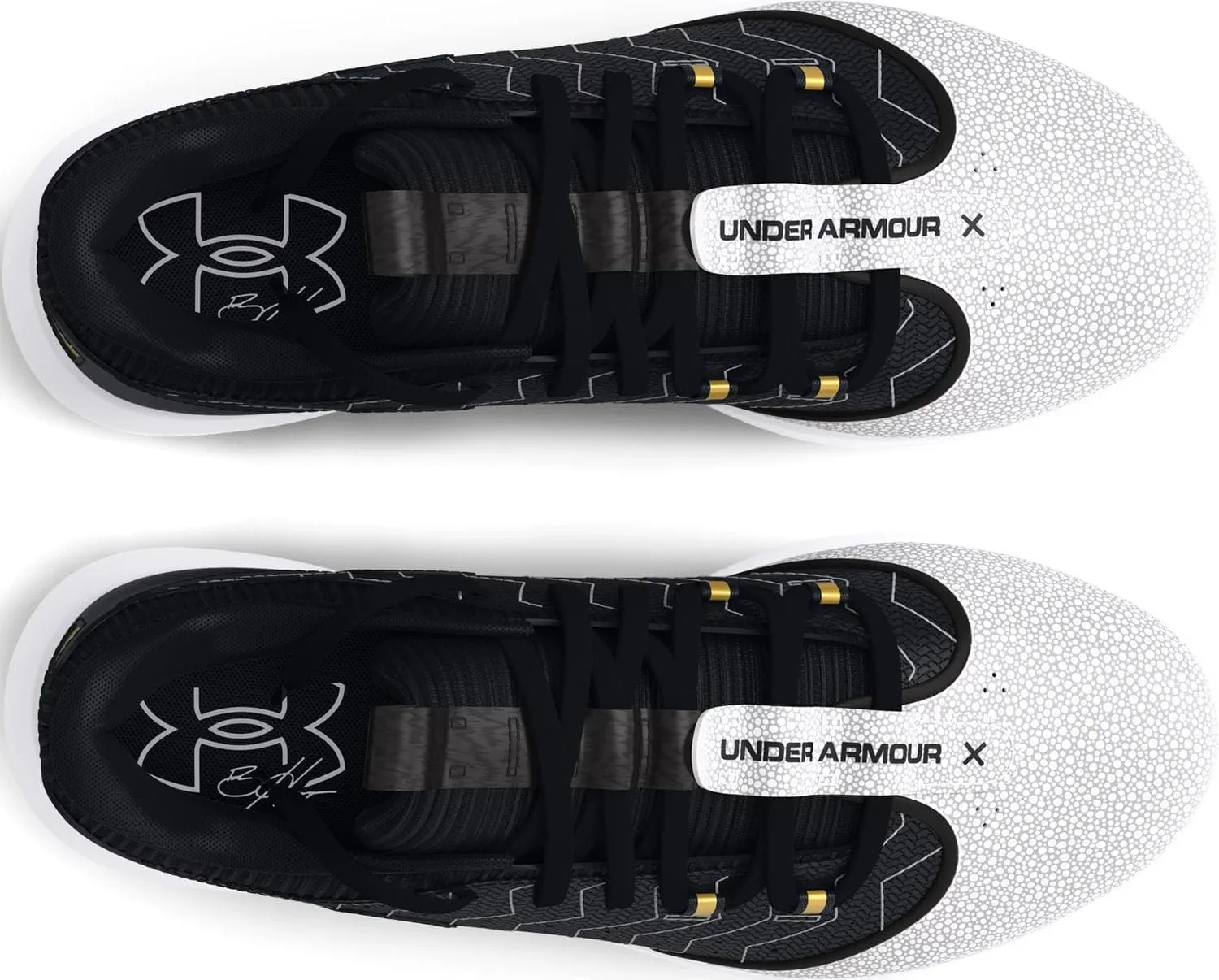 Under Armour Harper 9 TPU JR - Boys' Grade School (White/Metallic Gold/Black)