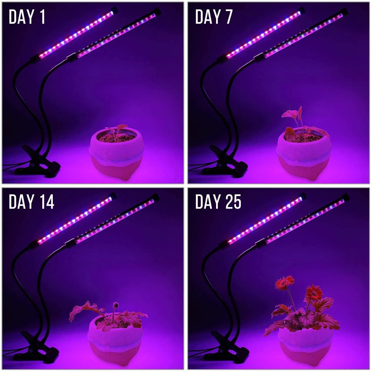 USB LED Indoor Plant Grow Light with Timer & 10 Dimmable Levels