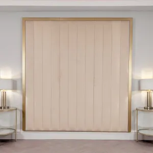 Valentina Champagne & Gold Channelled Headboard