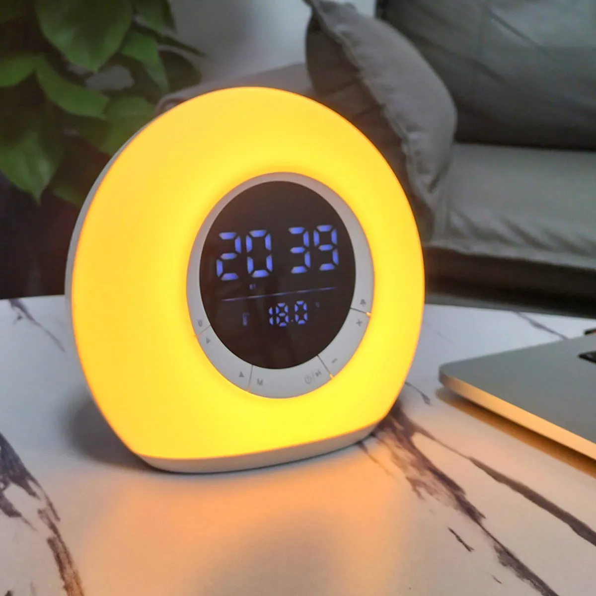 VIBE LED  Atmosphere Light And Bluetooth Speaker With Alarm Clock