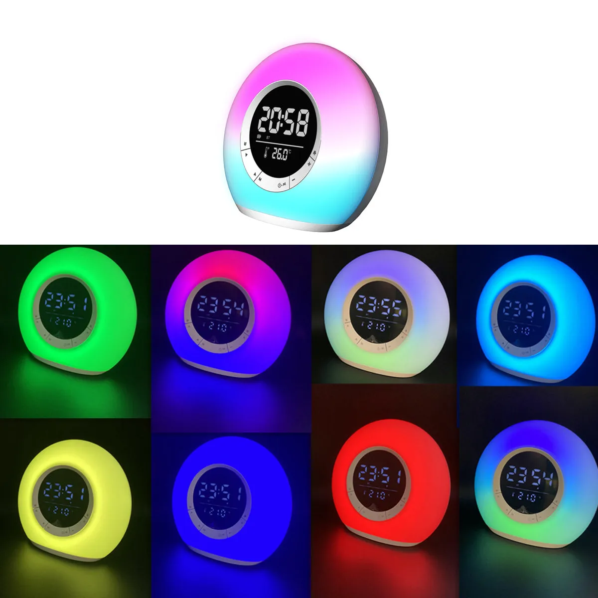 VIBE LED  Atmosphere Light And Bluetooth Speaker With Alarm Clock