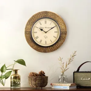 Vintage Embossed Wall Clock
