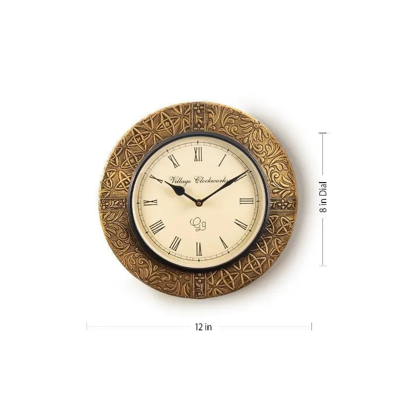 Vintage Embossed Wall Clock