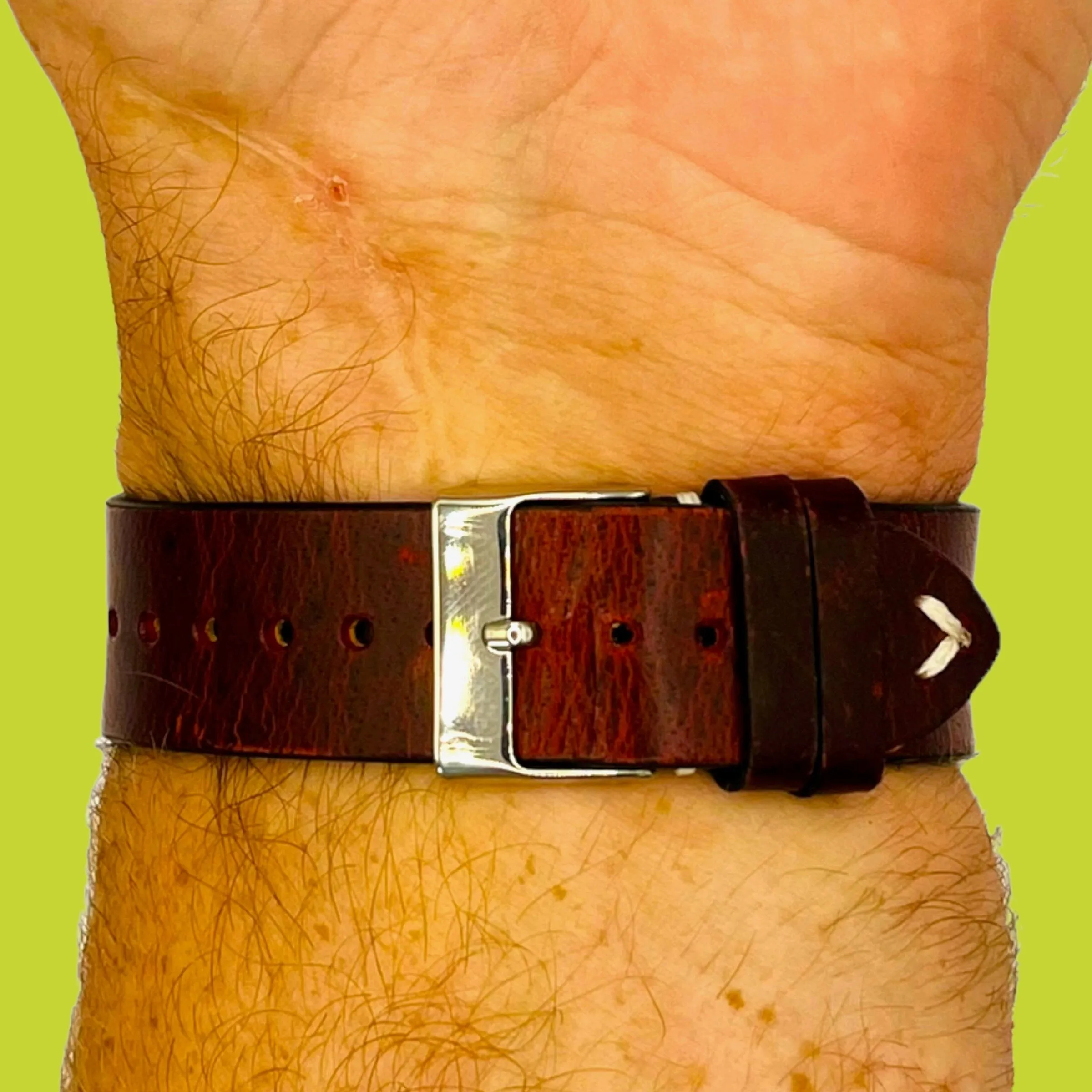 Vintage Oiled Leather Watch Straps Compatible with the Wenger 22mm Range
