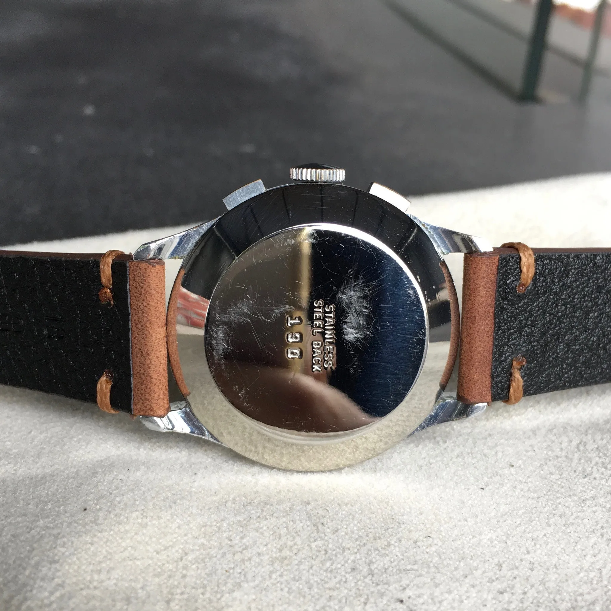 Vintage Wakmann Antimagnetic Pulsations Landeron 48 Chronograph Wristwatch