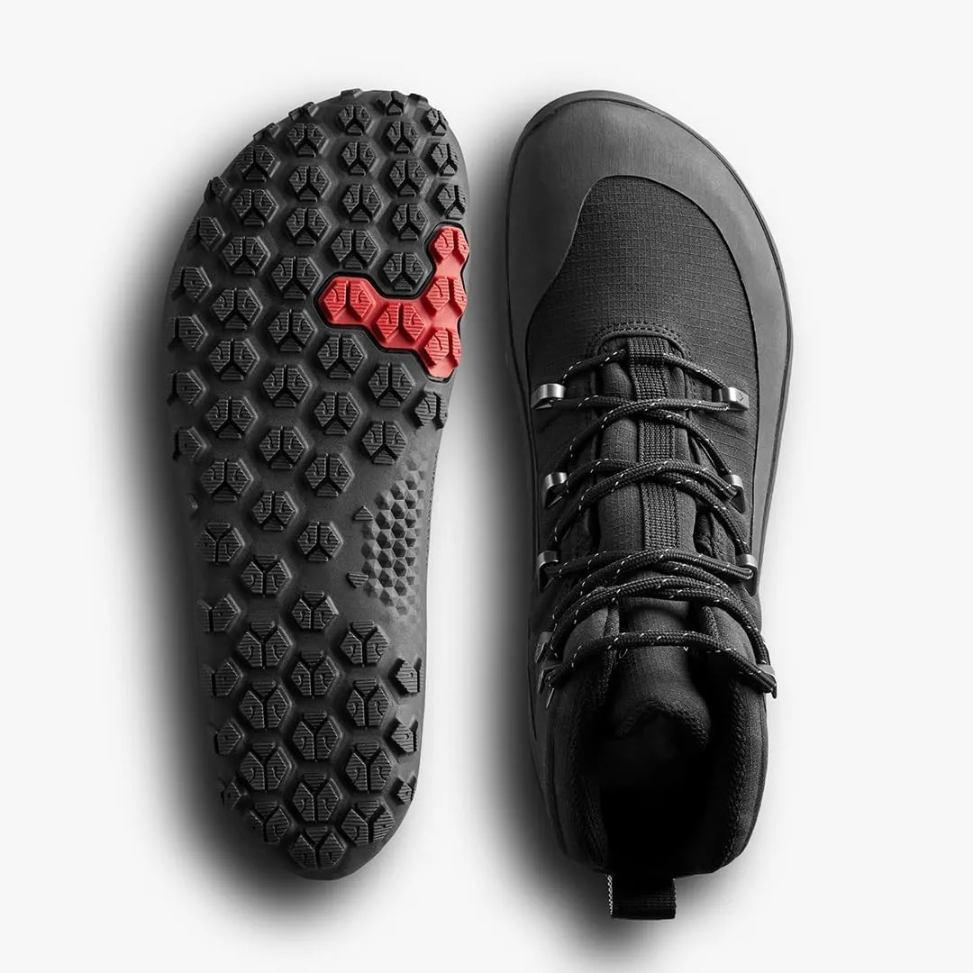 Vivobarefoot Tracker Textile AT Womens Barefoot Hiking Boots | Waterproof, Lightweight & Puncture Resistant | All Weather & Terrains | Wide Fit Grounding Shoes | Obsidian