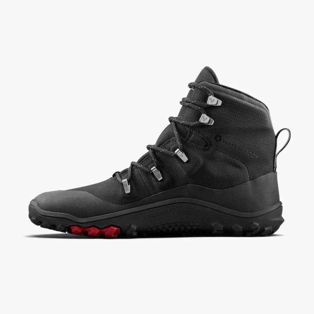 Vivobarefoot Tracker Textile AT Womens Barefoot Hiking Boots | Waterproof, Lightweight & Puncture Resistant | All Weather & Terrains | Wide Fit Grounding Shoes | Obsidian