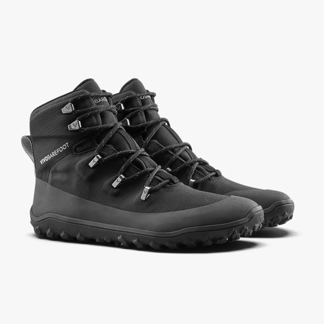 Vivobarefoot Tracker Textile AT Womens Barefoot Hiking Boots | Waterproof, Lightweight & Puncture Resistant | All Weather & Terrains | Wide Fit Grounding Shoes | Obsidian