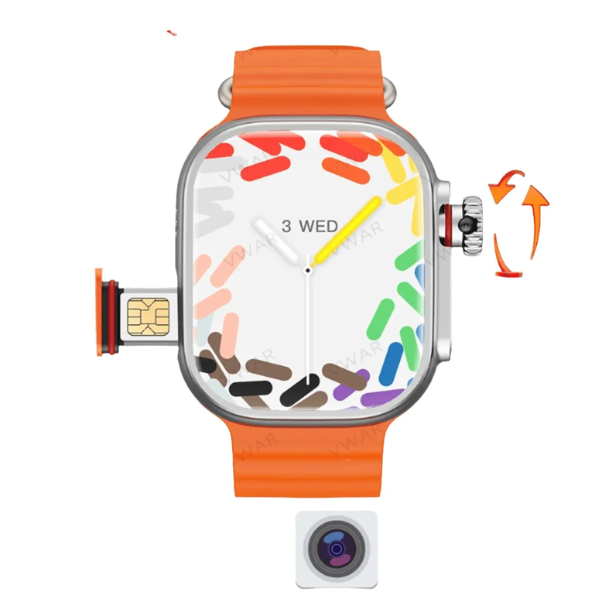 VWAR S9 Ultra 4G Android Smartwatch | 2.04" AMOLED