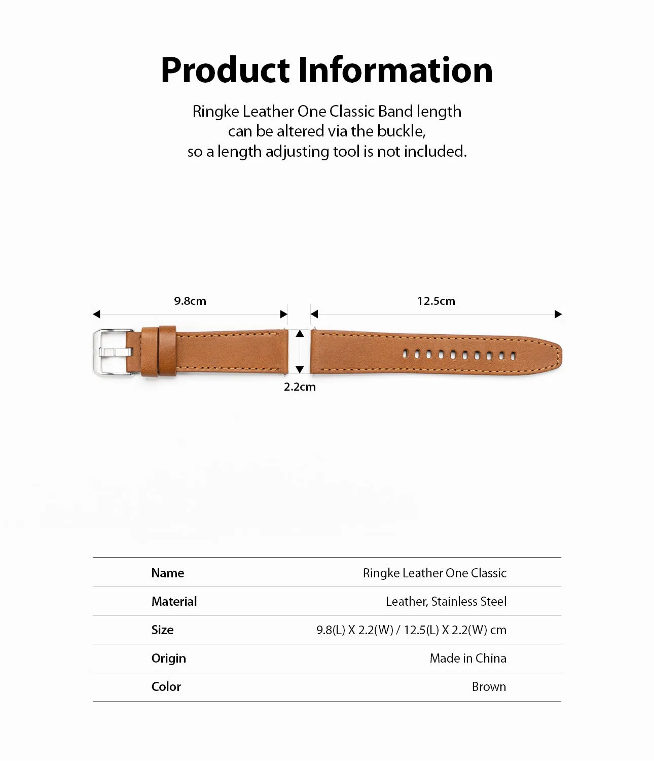 Watch Lug 22mm | Leather One Classic Band