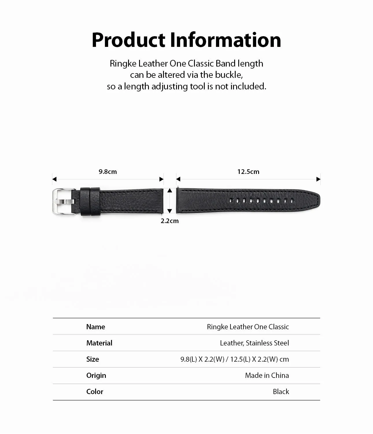 Watch Lug 22mm | Leather One Classic Band