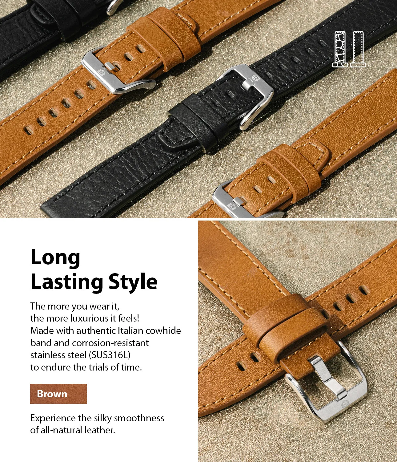 Watch Lug 22mm | Leather One Classic Band