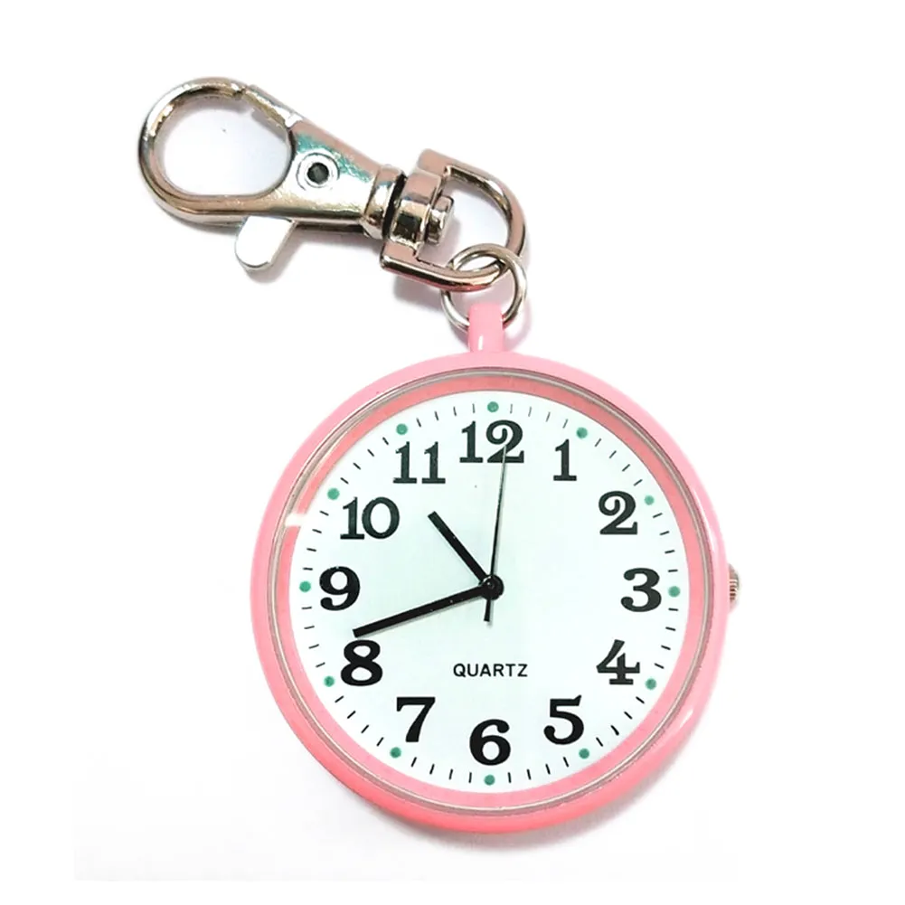 Wholesale Fashion Quartz Pocket Watch Keychain Clocks Round Dial Portable Simple Pendant For Women Men Kids Gifts Promotional Watch