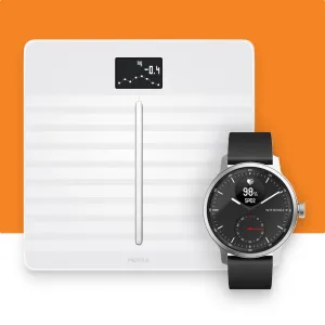Withings Scanwatch (Black 42mm)   Withings Body Cardio (White)