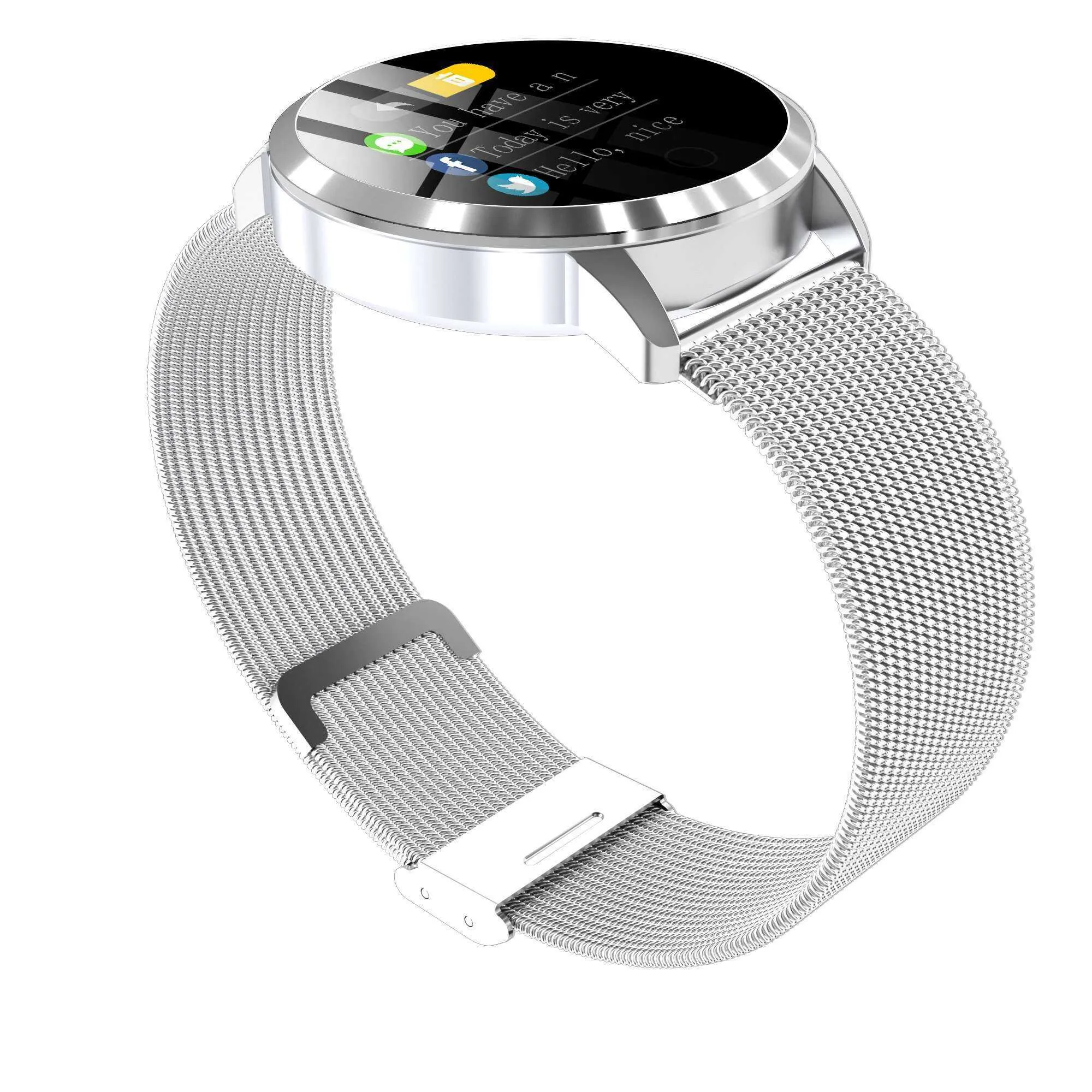 Women Fitness Tracker Heart Rate Monitor OLED Color Screen Smartwatch