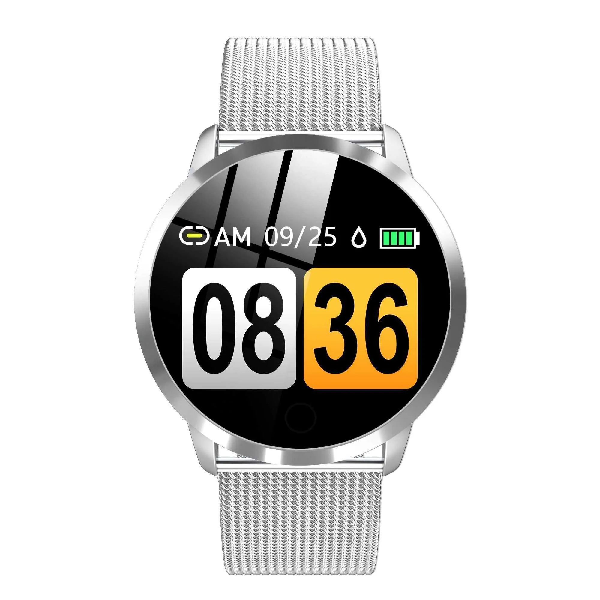 Women Fitness Tracker Heart Rate Monitor OLED Color Screen Smartwatch