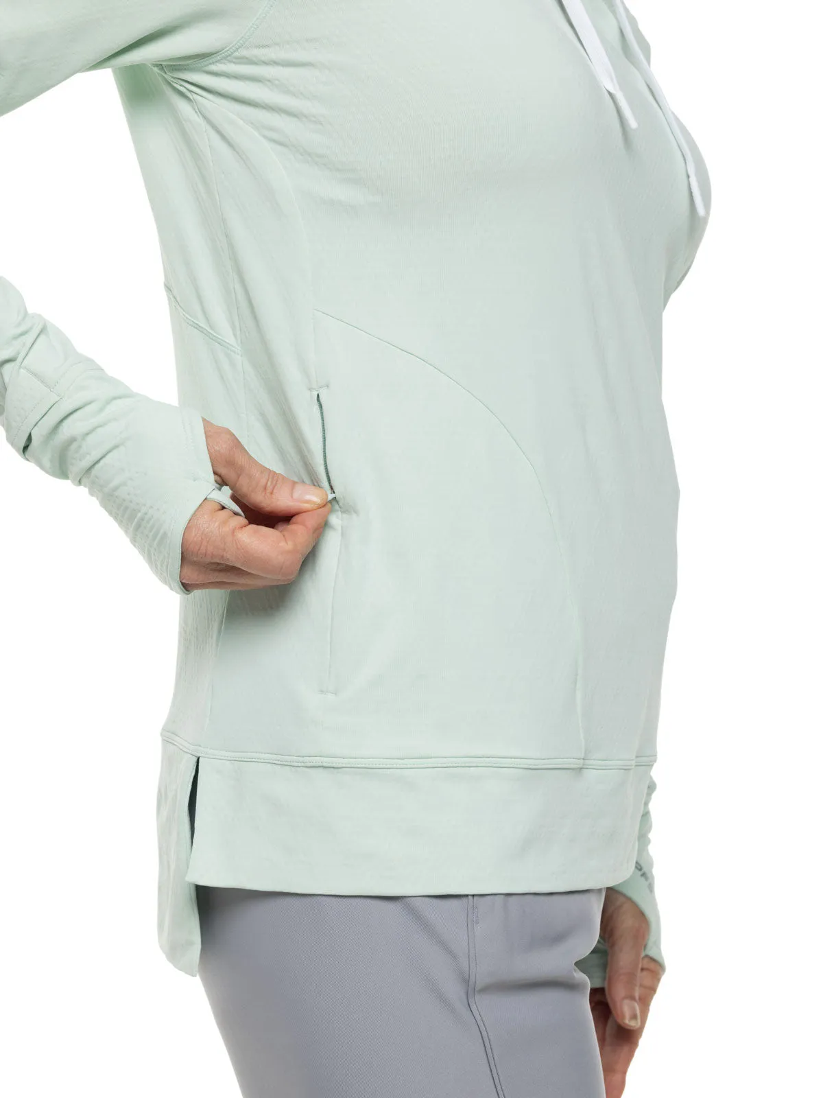 Women's Arabella Hoodie  |  Misty Aqua Diamond Jacquard