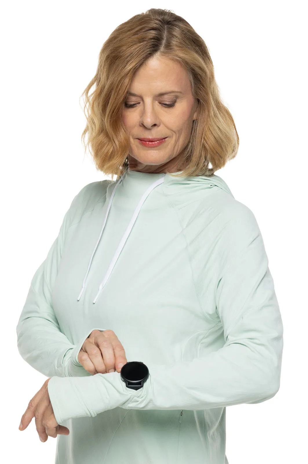 Women's Arabella Hoodie  |  Misty Aqua Diamond Jacquard