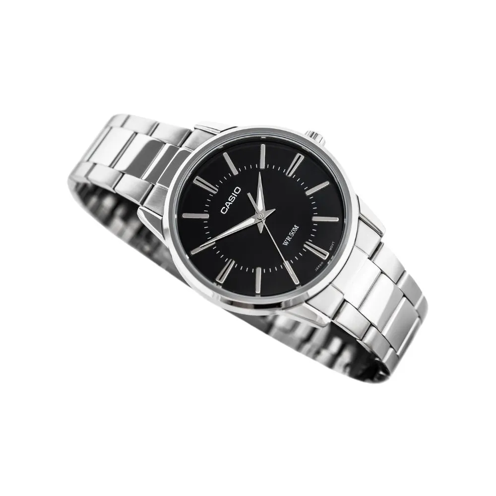 WW0407 Casio Enticer Silver Chain Watch MTP-1303D-1AVDF