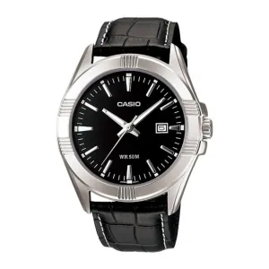 WW0484 Casio Enticer Date Leather Belt Watch MTP-1308L-1AVDF