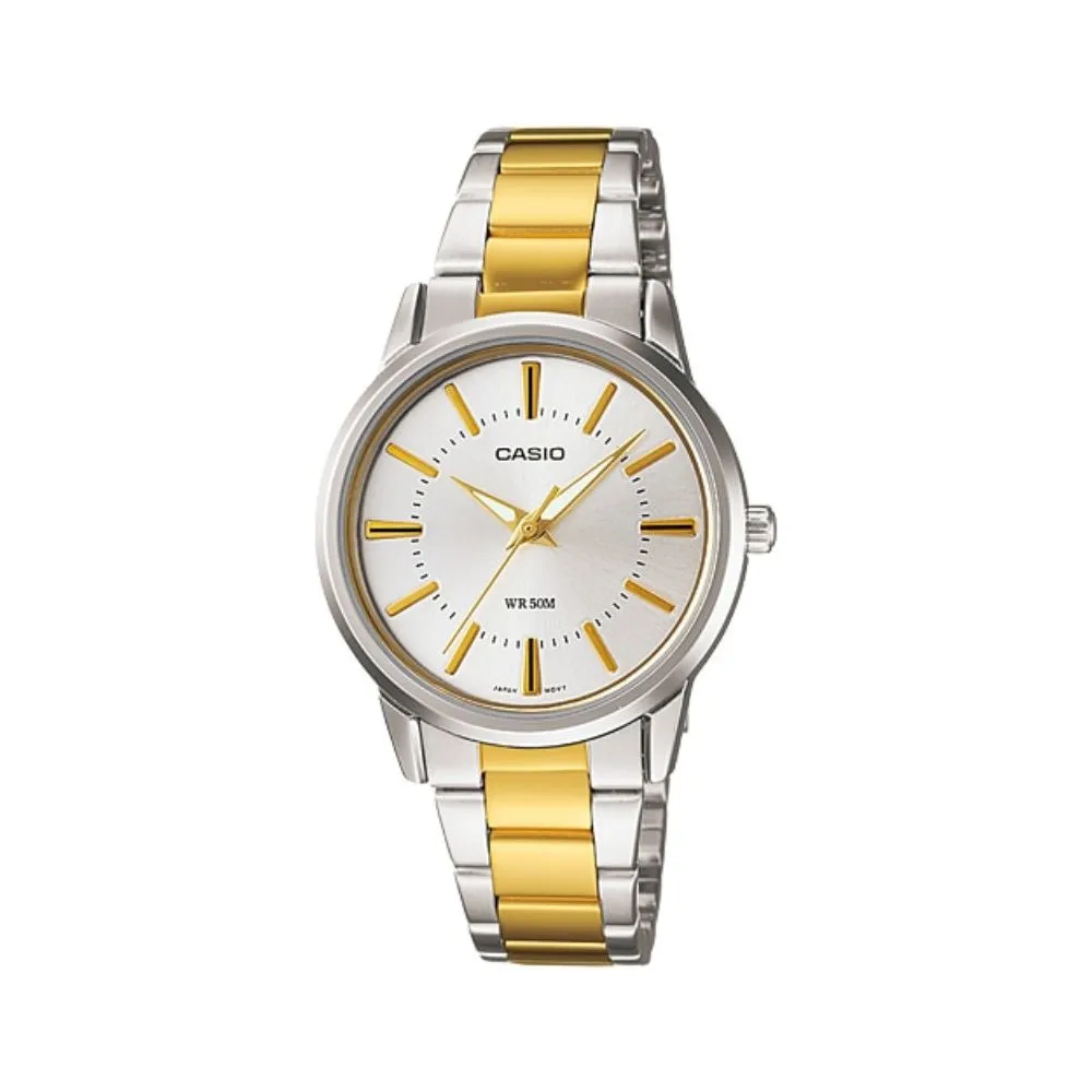 WW1356 Casio Enticer Two Tone Ladies Chain Watch LTP-1303SG-7AVDF