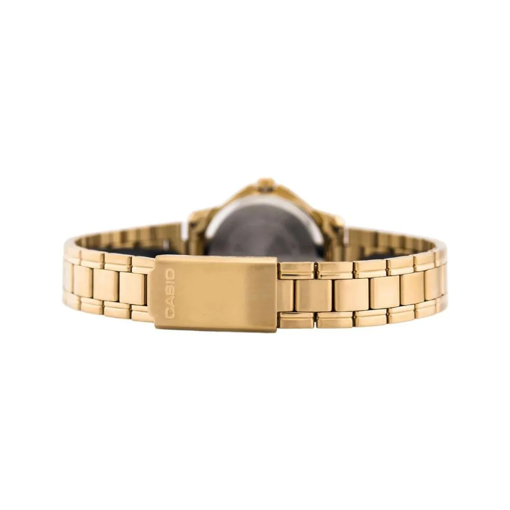 WW2001 Casio Standard Date Golden Ladies Chain Watch LTP-V004G-7BUDF